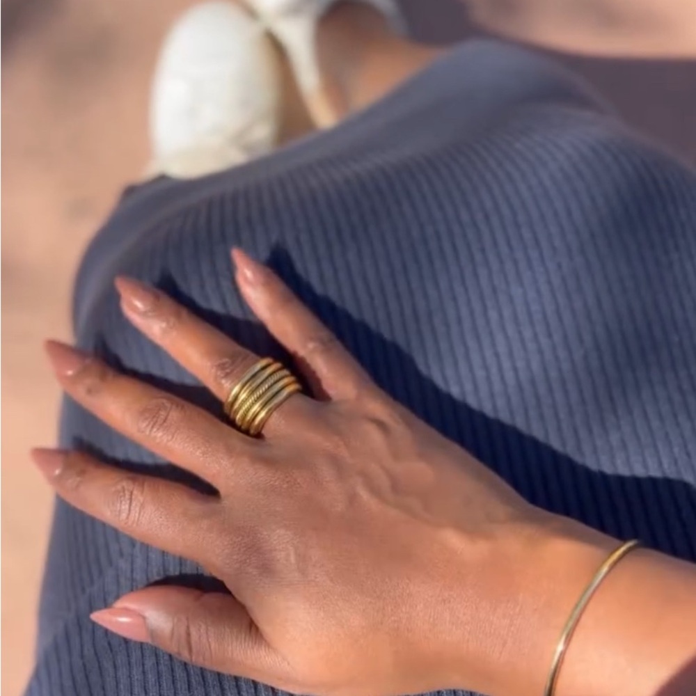 Soko 24k Gold Plated Spinning Ring - Size 8 - Ethical B Corp